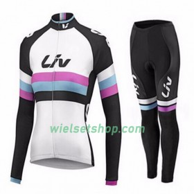 Fietskleding Dames (Wielershirt Lange Mouw + Fietsbroek Lang) 2015 CCC Liv N002